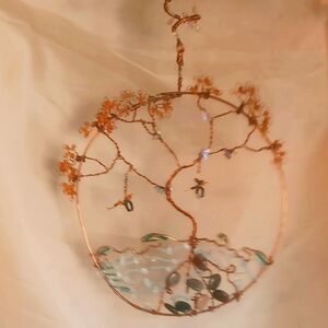 Hand Crafted Copper Tree of life Sun Cathcher